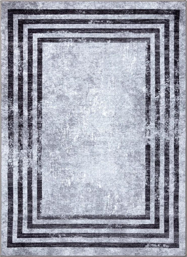 MIRO 51325.805 covor lavabil Geometric, linii anti-alunecare - gri - SECUNDAR-COTATI PRODUSUL