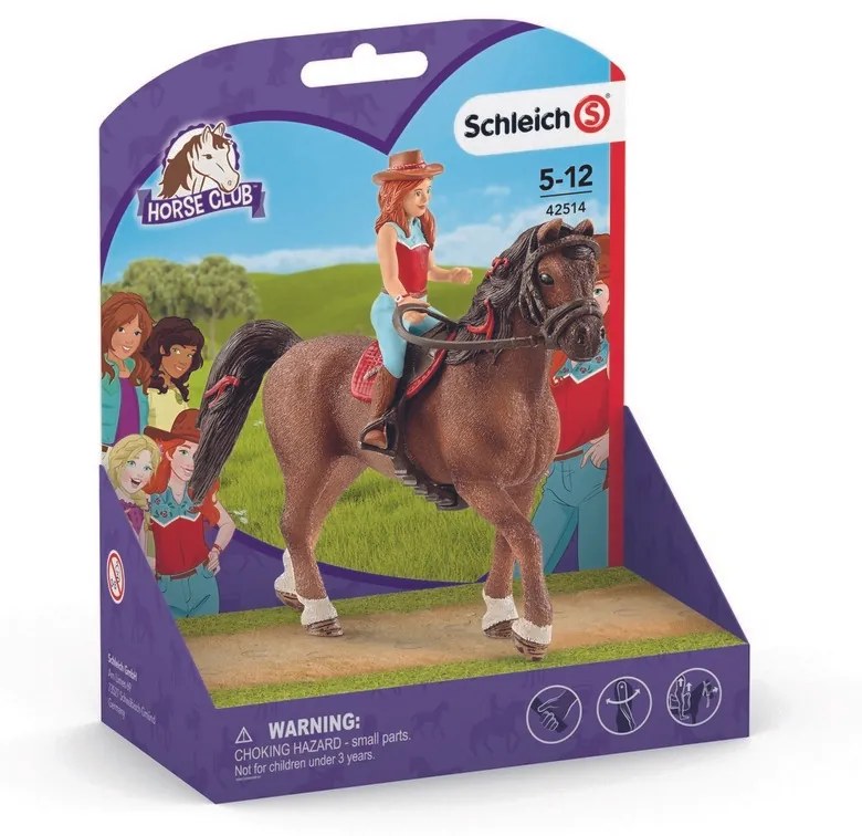 Schleich - Roșcata Hannah și calul Cayenne