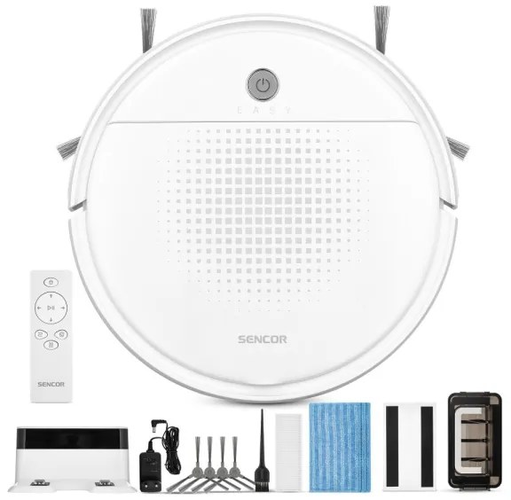 Sencor robot aspirator 2în1 18W/1500 mAh alb cu mop + DO