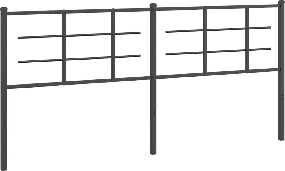 vidaXL Tăblie de pat de schimb metalică, negru, 200 cm
