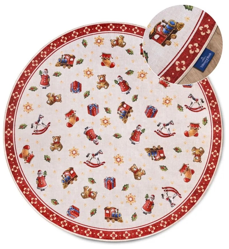 Covor roșu rotund ø 150 cm cu model de Crăciun Red Christmas – Villeroy&amp;Boch