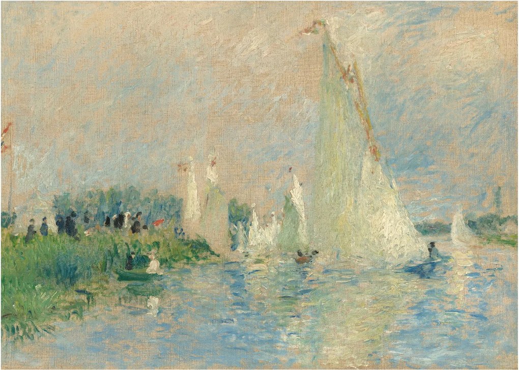 Tablou pe sticlă - Auguste Renoir, Regatta at Argenteuil, reproducere (70x50 cm)