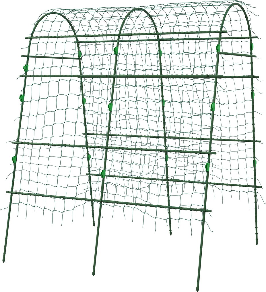 Outsunny Arc mare pentru cățărători, plasă de protecție pentru păsări, montaj ușor, metal, 144 x 167 x 206 cm | Aosom Romania
