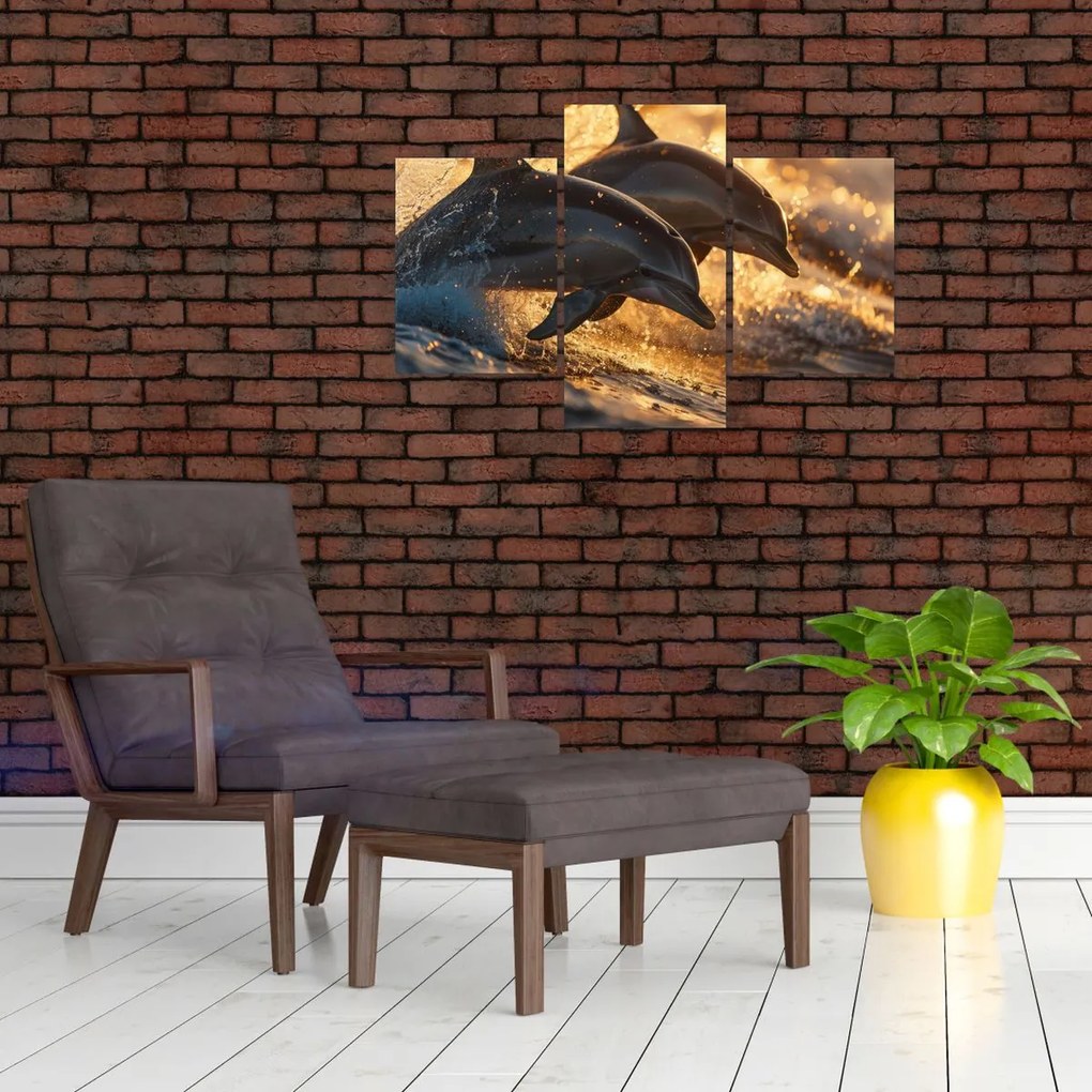 Tablou - Delfinii (90x60 cm)