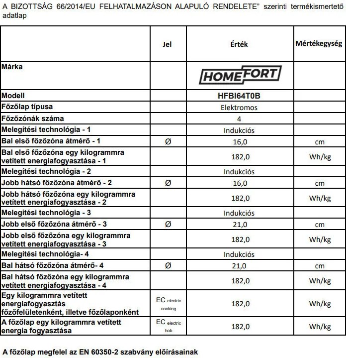 Plită cu inducție încorporabilă HOMEFORT HFBI64T0B, fără cadru, 7400 W, senzor tactil, blocare pentru copii