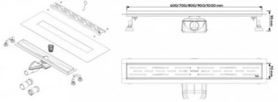 Scurgere de duș W-Drain Flat 100