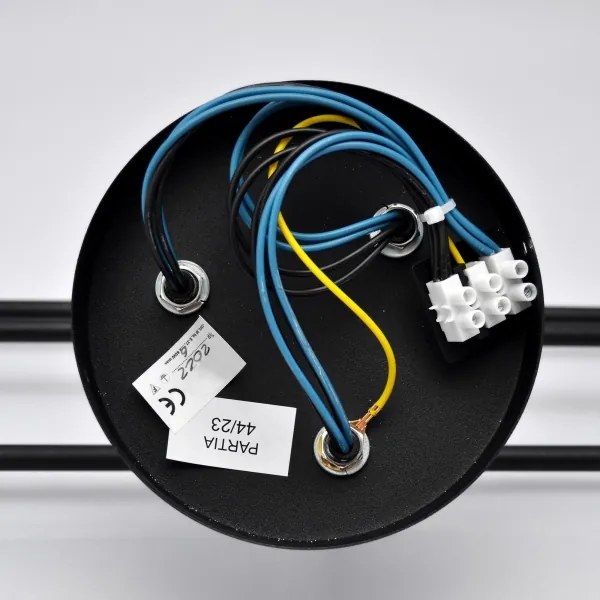 LED Lustră aplicată CAMBRIDGE 6xE27/8W/230V neagră