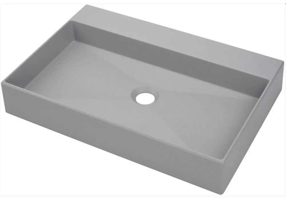 Lavoar pe blat Deante Correo gri-metalic 40x60cm