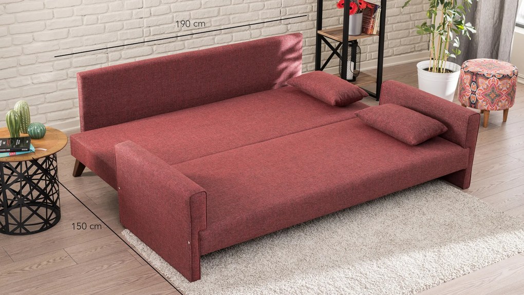 Canapea extensibilă Bellina (bordo). 1063005