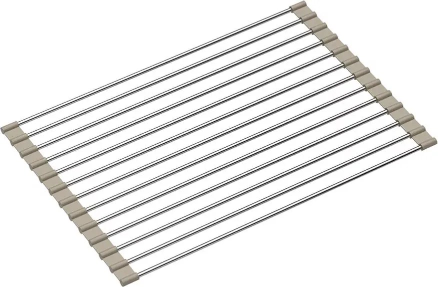 Suport vase Quadron Unique Rollmata finisaj inox - bej 38x25cm