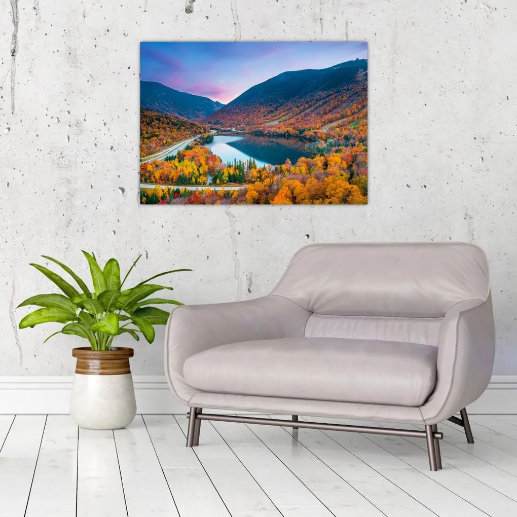 Tablou pe sticlă - White Mountain, New Hampshire, USA (70x50 cm)