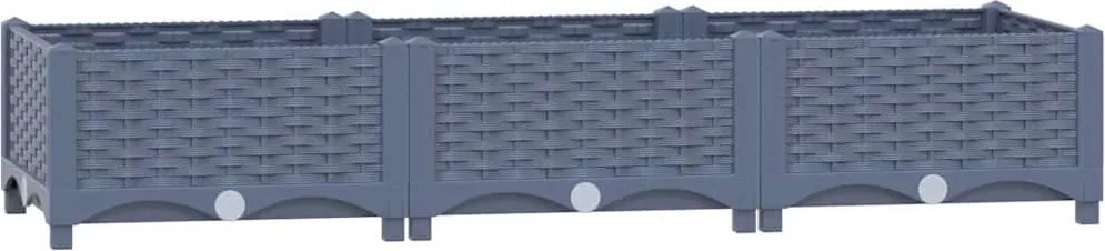 vidaXL Strat înălțat, 120 x 40 x 23 cm, polipropilenă