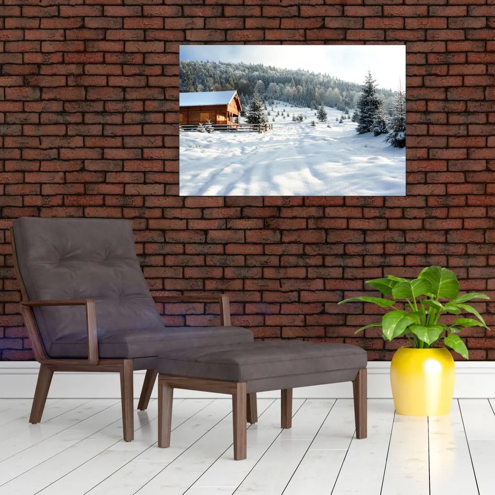 Tablou - Cabană de munte (90x60 cm)