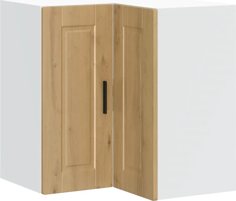 vidaXL Dulap de colț de bucătărie „Porto” din lemn de stejar artizanal