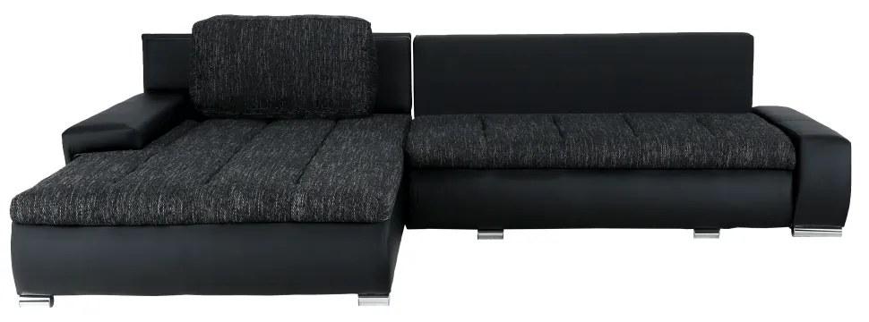 Colţar, negru/negru şuviţat, TONIKS