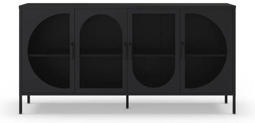 Comodă neagră 160x90 cm Tayra – Marckeric