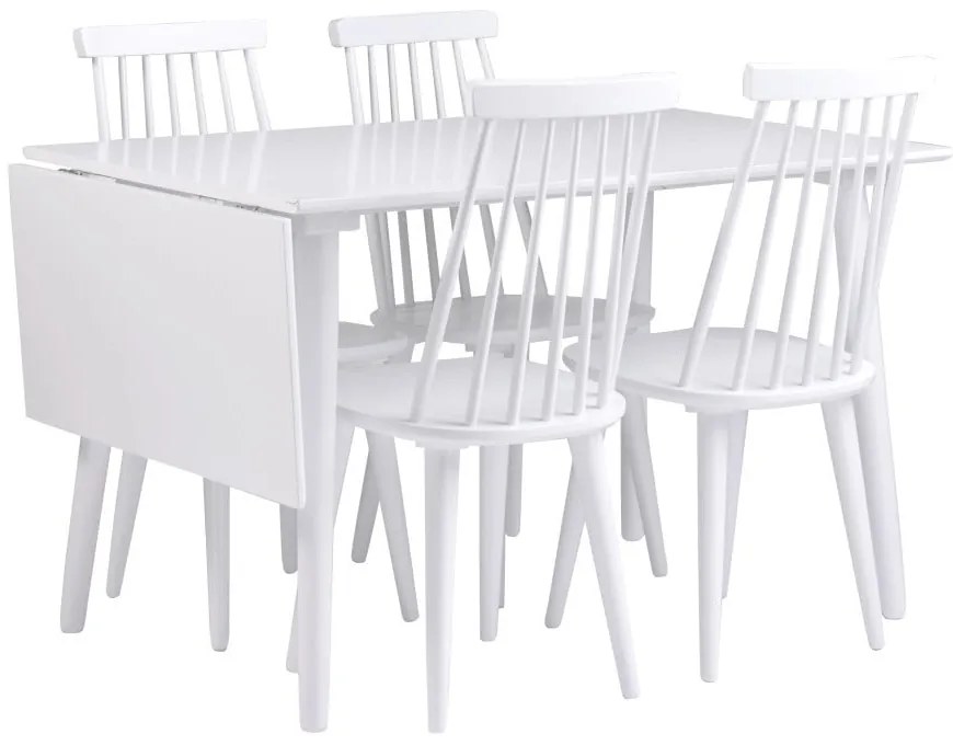 Masă de dining Rowico Lotte Drop-Leaf, 120 x 80 cm, alb