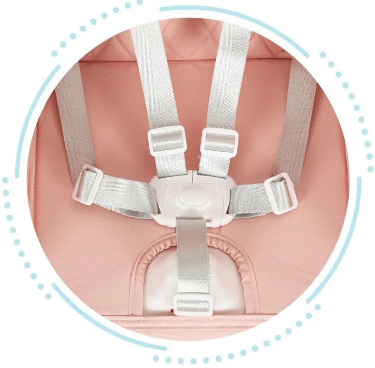 Scaun înalt pliabil 3 în 1 roz