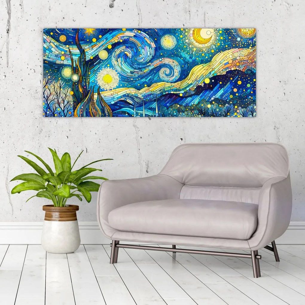 Tablou – Mozaic al nopții înstelate (120x50 cm)