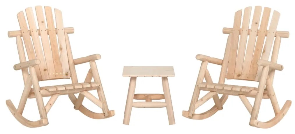 3185523 vidaXL Set mobilier de grădină, 3 piese, lemn masiv de molid