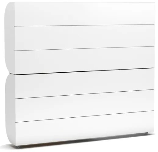 Pat rabatabil suprapus cu somiere incluse - simple bunk (90x200) - alb mat