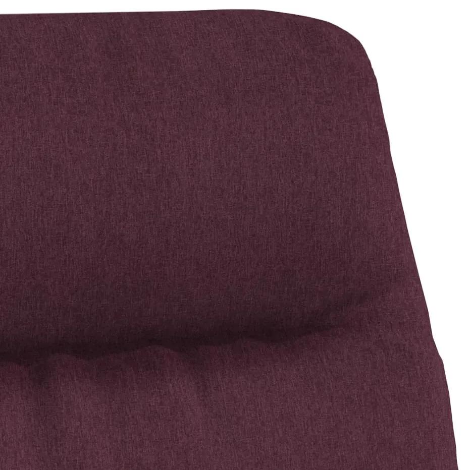 Scaun de relaxare cu taburet, violet, textil Violet