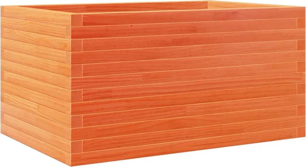vidaXL Jardinieră grădină, maro ceruit, 90x60x45,5 cm, lemn masiv pin