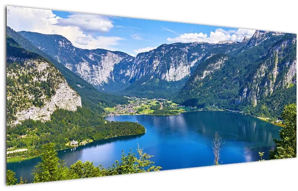 Tablou - Lacul Hallstatt, Hallstatt, Austria (120x50 cm)
