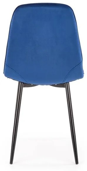 Set 4 scaune K417 velvet bleumarin