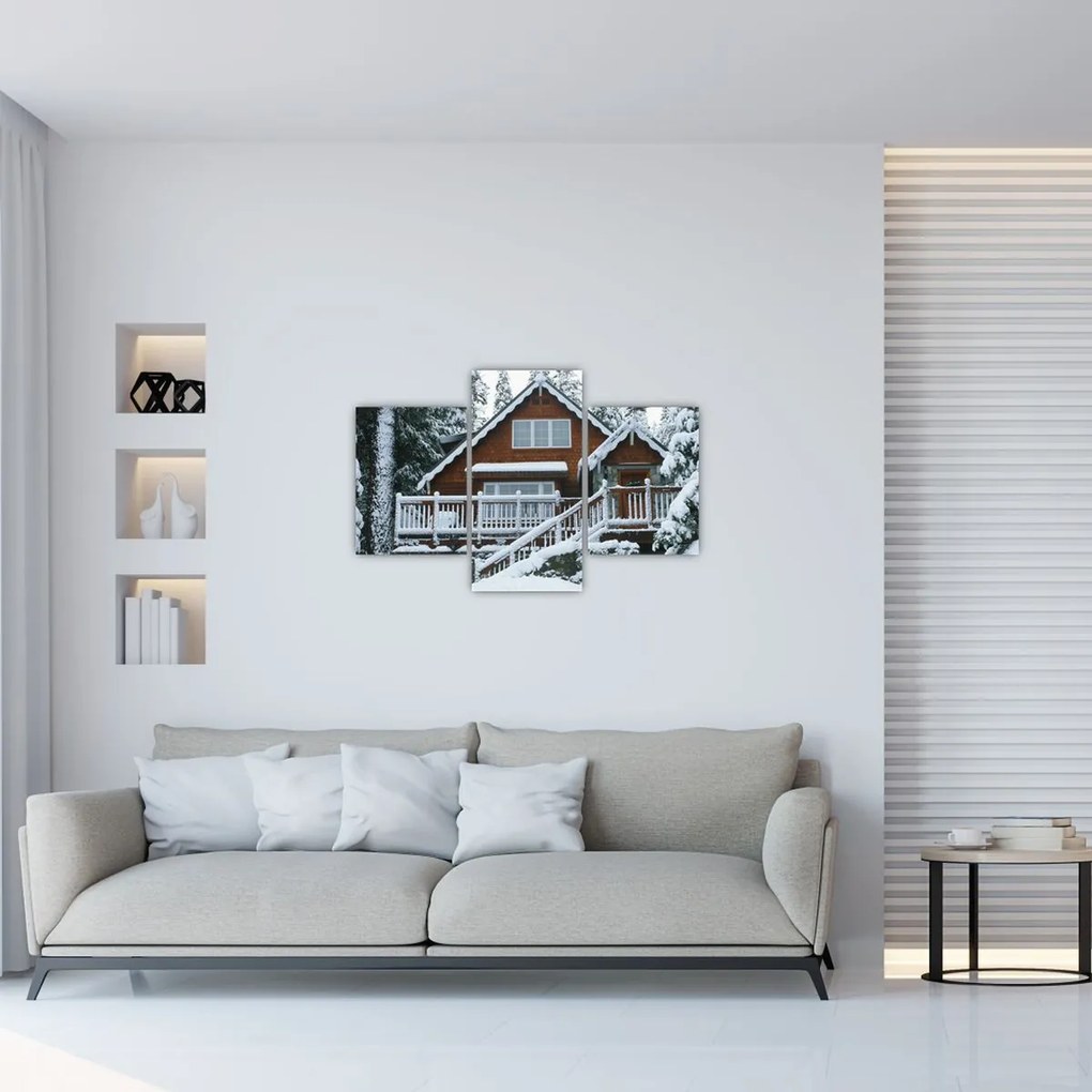 Tablou - Cabană din lemn (90x60 cm)