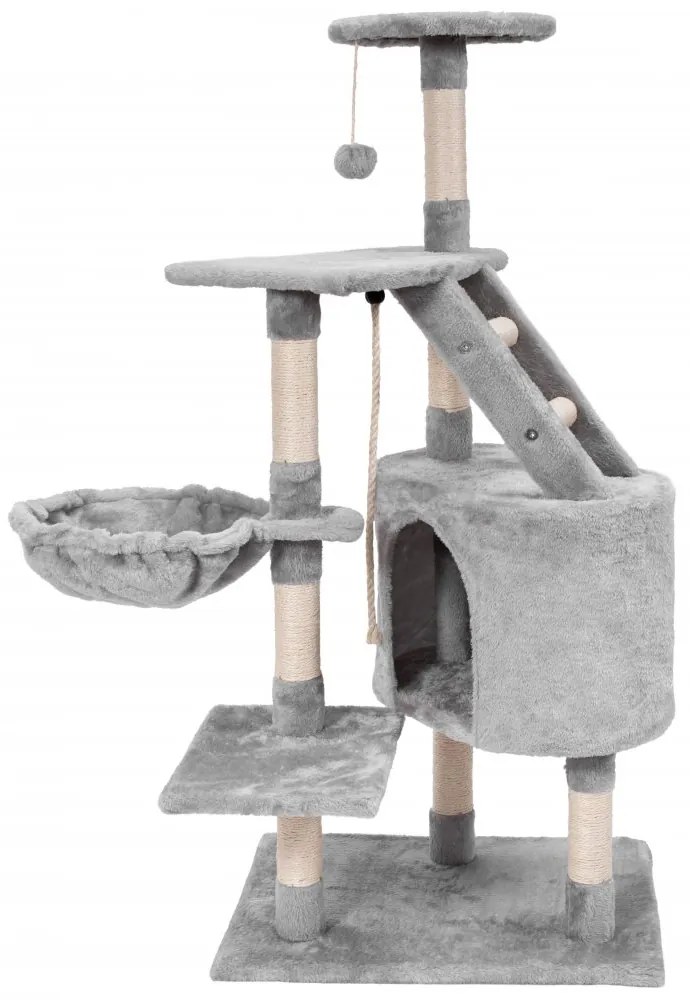 Postament de zgâriere pentru pisici - gri 120 cm x 80 cm x 55 cm