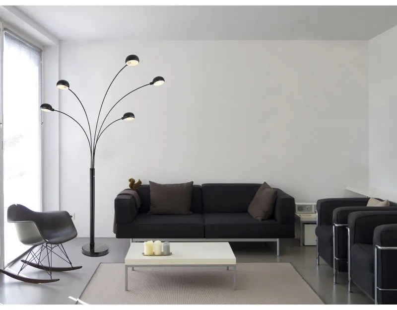 Lampadar, lampa de podea design modern Seymour negru