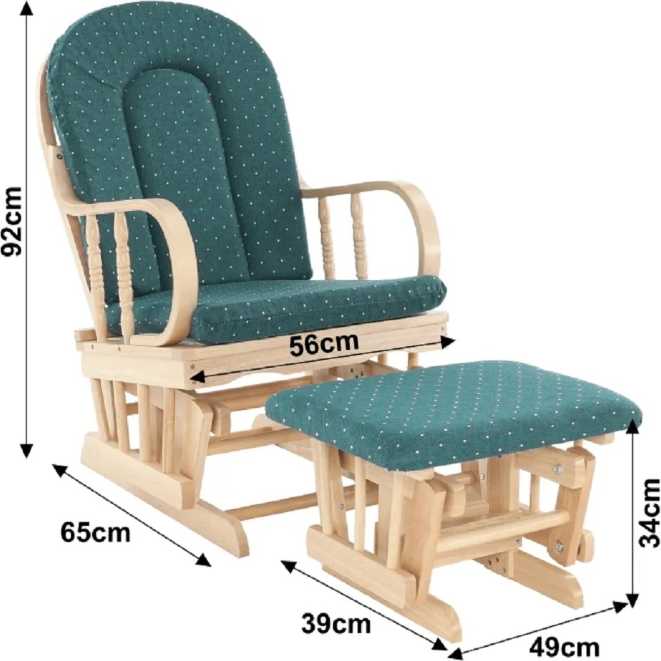 Fotoliu relaxant, material lemn de fag verde, RELAX GLIDER 87107