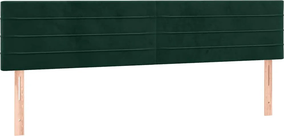 vidaXL Tăblii de pat, verde închis, 160x5x78/88 cm, catifea