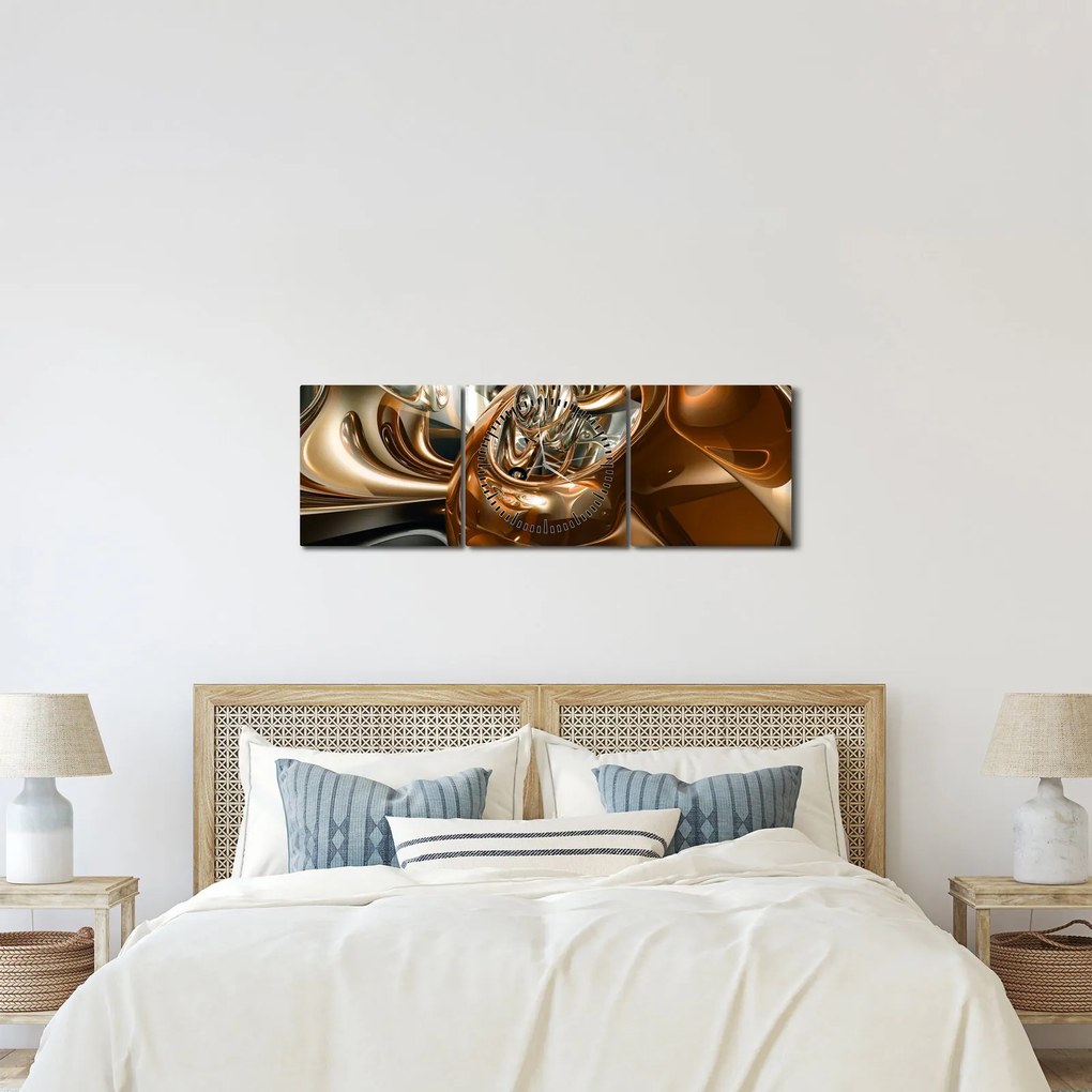 Tablou cu abstracție (cu ceas) (90x30 cm)