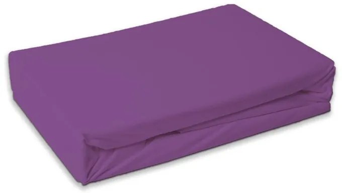 Colorat Blackberry Cearșaf cu elastic din frotir mov 180x200 cm