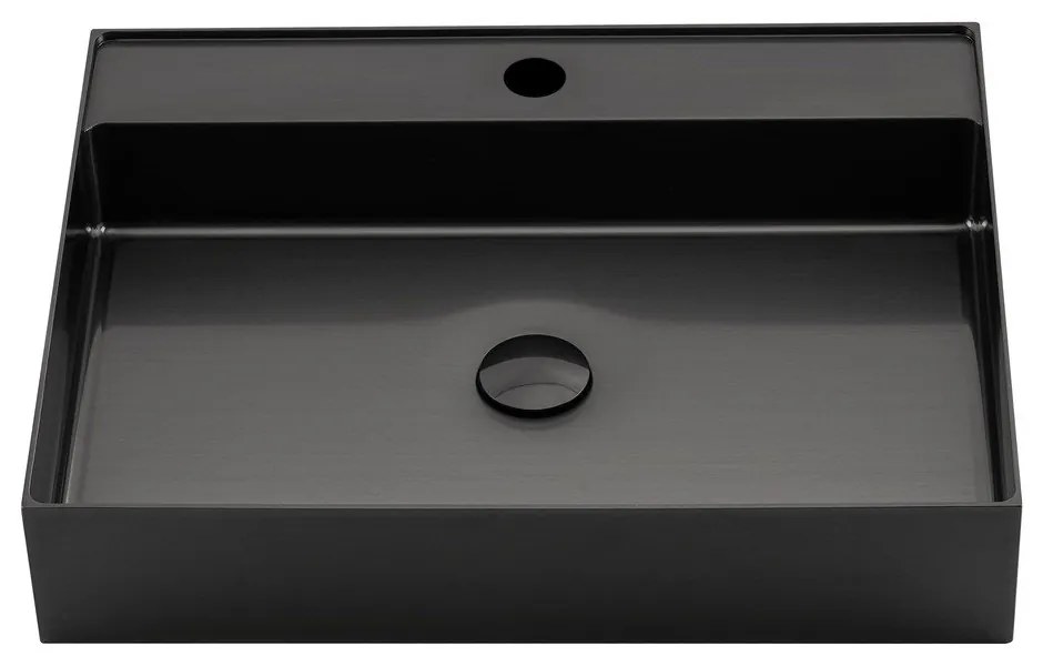 Chiuvetă neagră din oțel inoxidabil 55x42 cm Aurum – Sapho