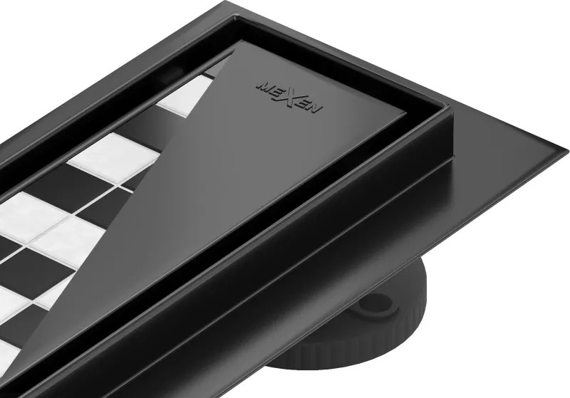 Mexen Flat 360° M13 scurgere liniară rotativă 2în1 70 cm, negru - 1710070-40