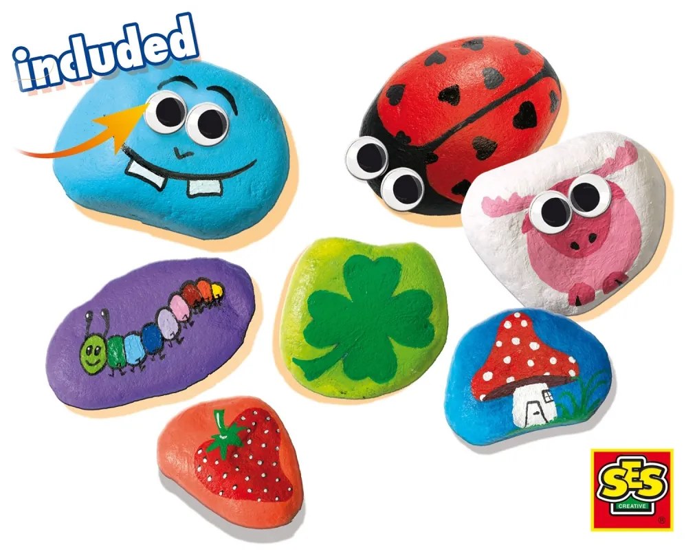 Set creativ copii - Picteaza pietre