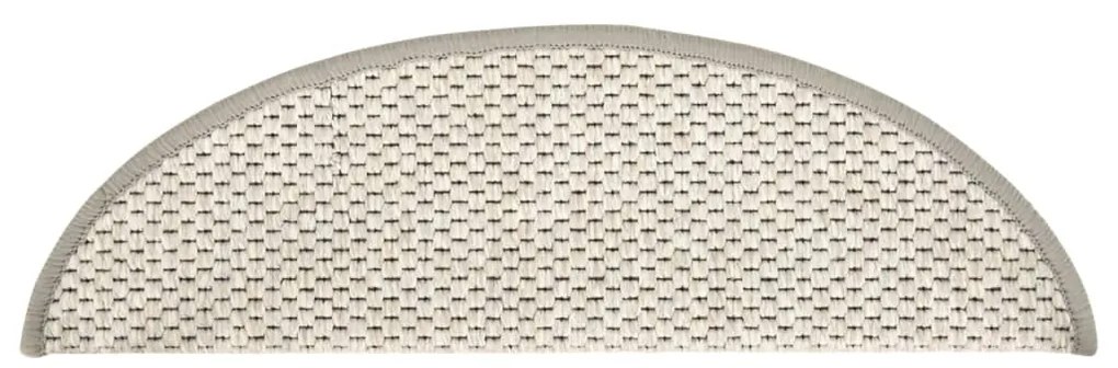 Covorase scari autoadezive aspect sisal, 15 buc., bej, 56x20cm 15, Bej, 56 x 20 cm