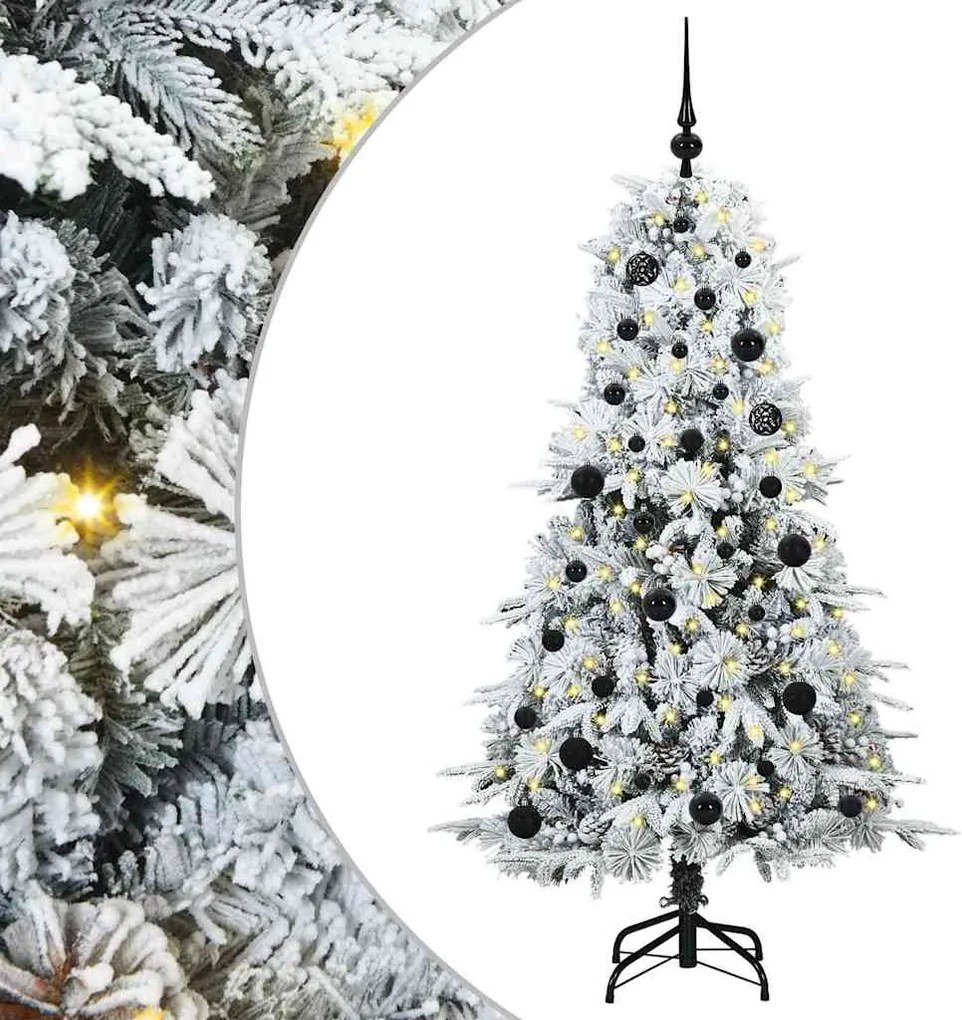 vidaXL Brad de Crăciun artificial cu ramuri articulare Alb 150 cm