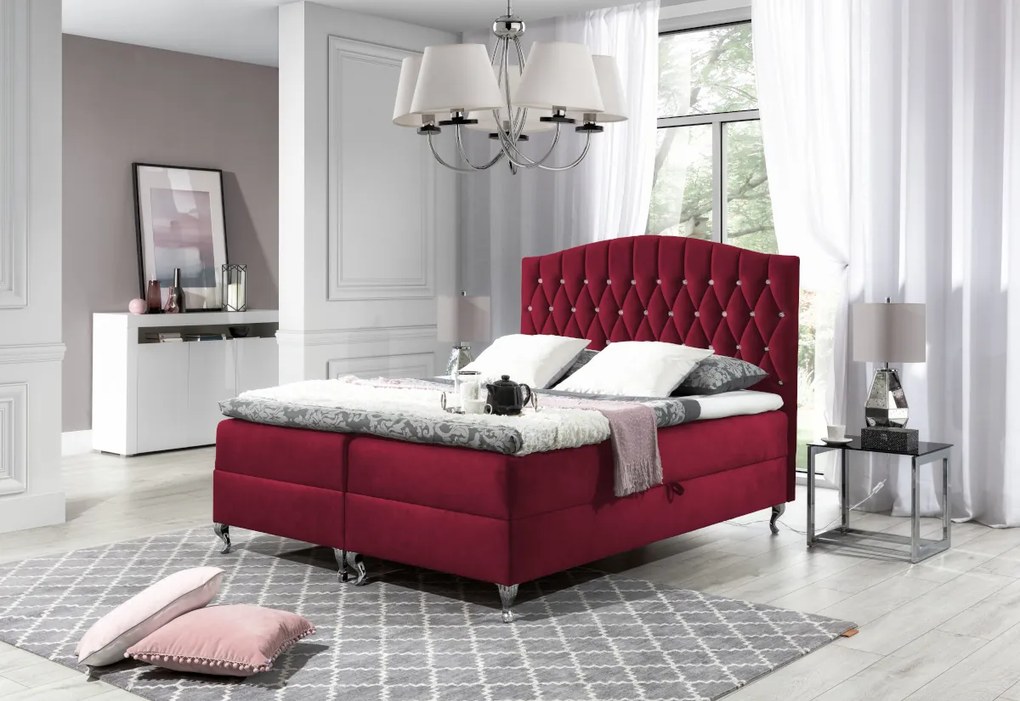 Expedo Pat tapitat boxspring CRUZ + topper, 120x200, riviera 21