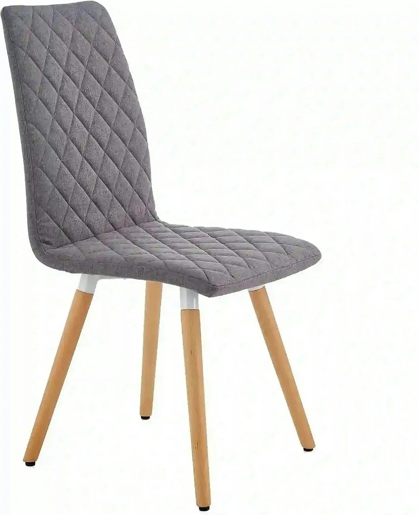Scaun sufragerie K282, gri/stejar, stofa clasica/lemn, 44X56X93 CM