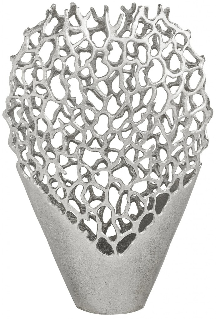 Vaza decorativa din aluminiu dion argintie