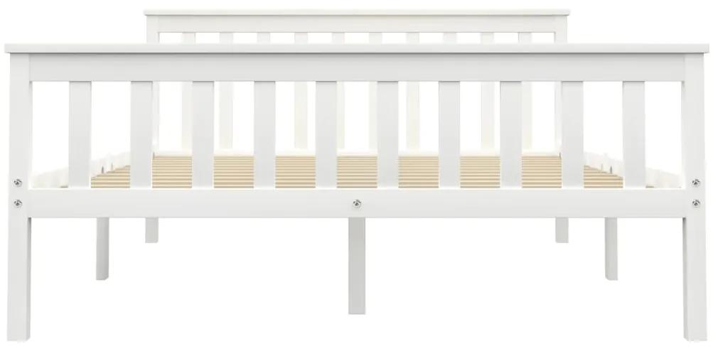 Cadru de pat cu 4 sertare, alb, 140 x 200 cm, lemn masiv de pin Alb, 140 x 200 cm, 4 Sertare