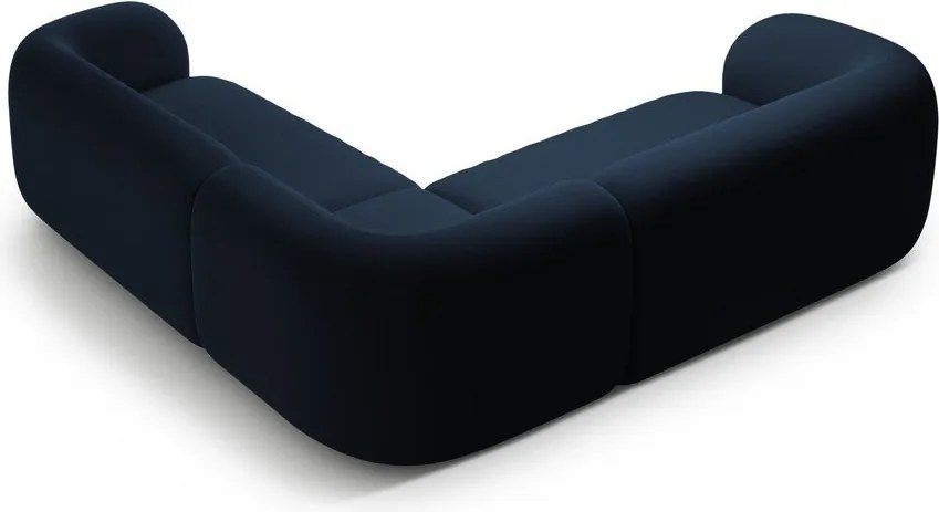 Colțar albastru cu tapițerie din catifea Kate – Micadoni