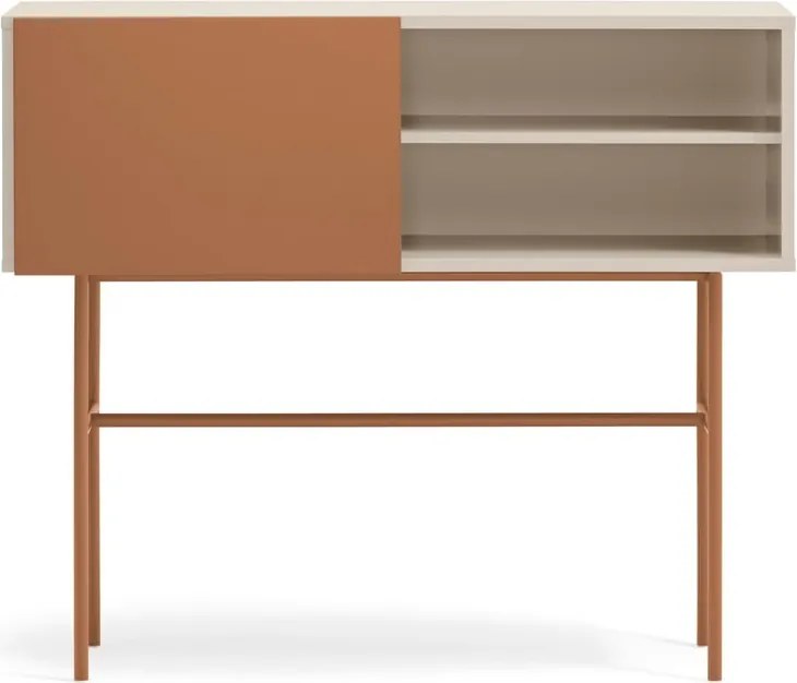 Masă consolă cărămizie-bej 35x110 cm Nube – Teulat