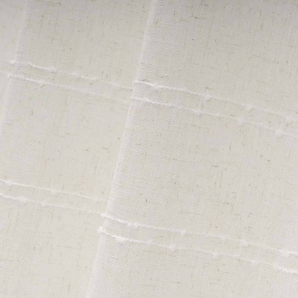 Draperie albă-bej din amestec de in 140x260 cm Nodes – Casa Selección