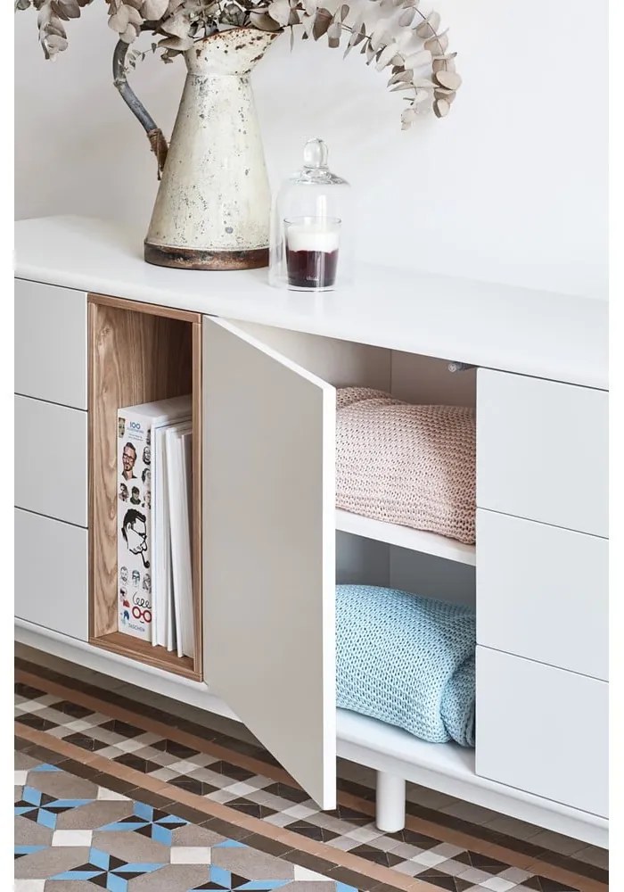 Comodă crem 180x76x40 cm Corvo – Teulat