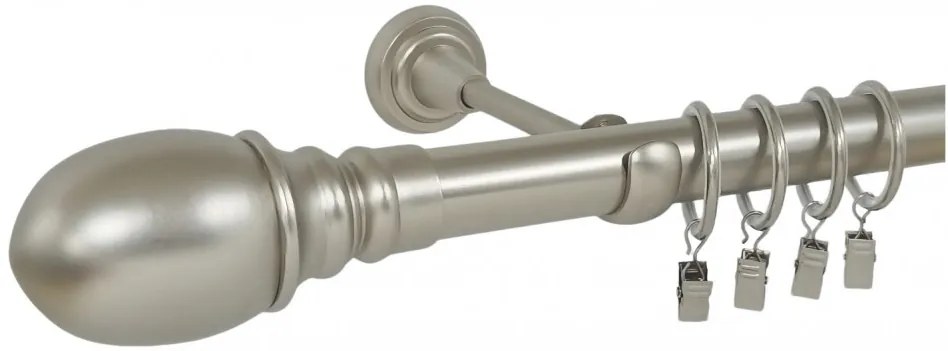 Galerie simpla -OWAL-simpla /25 -crom mat (Alege marime: 180 cm)